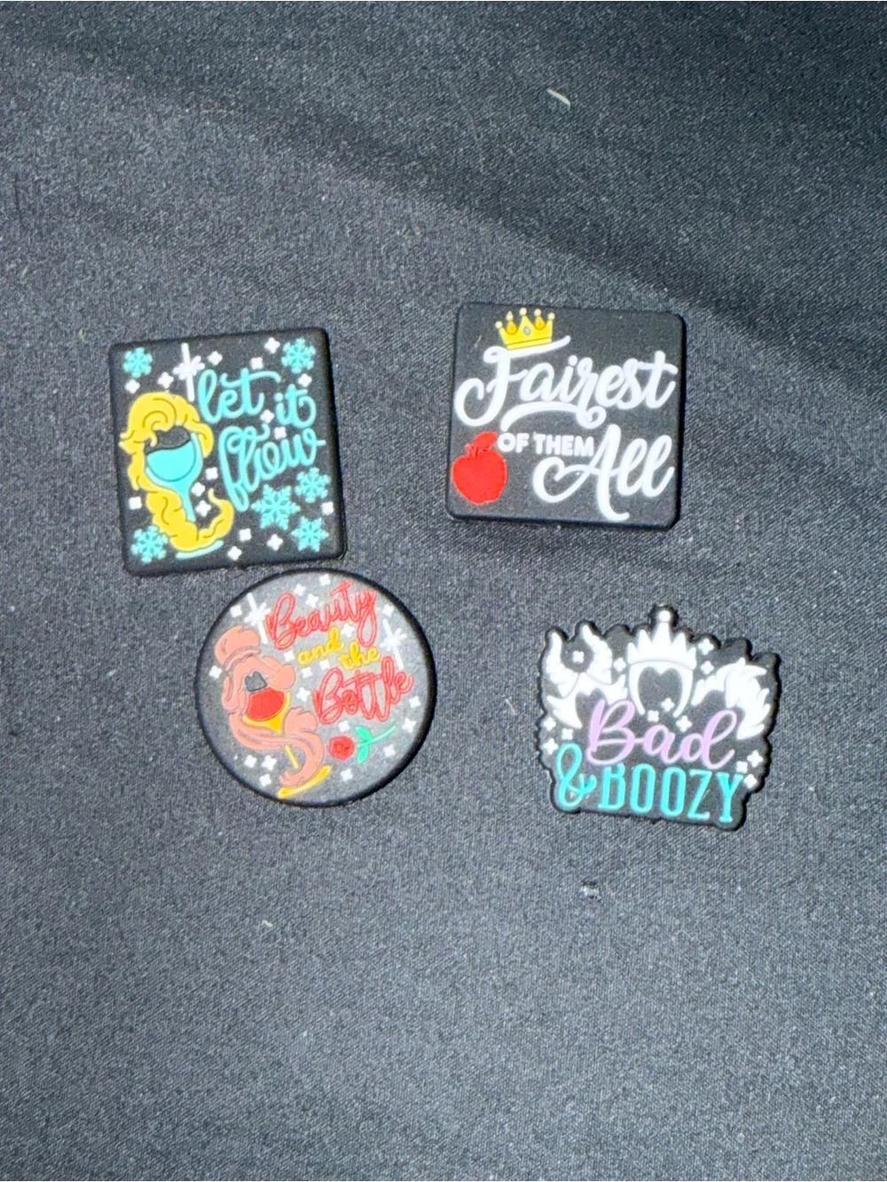 Princess inspired silicone focal beads 22 total